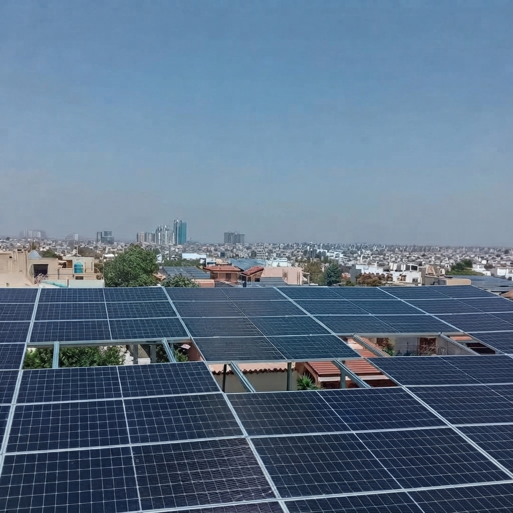 Rooftop solar system installed in Karachi